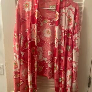 Lilly Pulitzer light weight floral cardigan